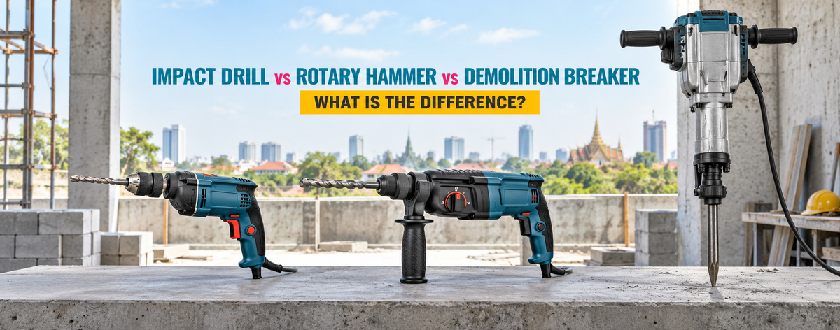 Impact Drill vs Rotary Hammer vs Breaker