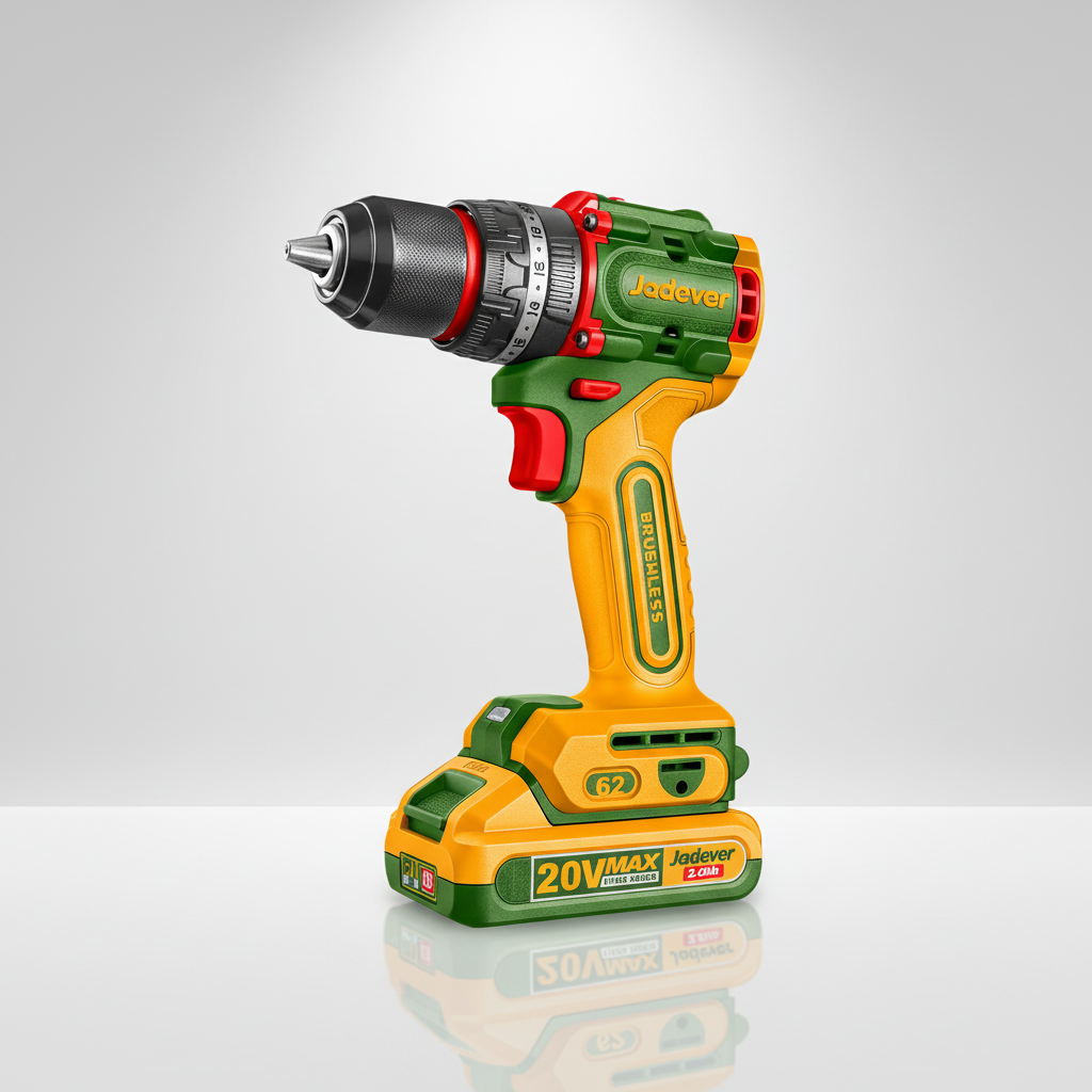 Jadever 20V Brushless Cordless Impact Drill — Clean Single Object