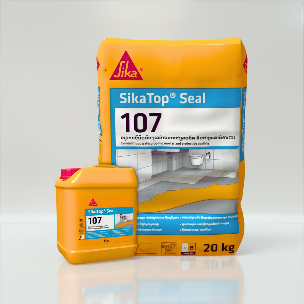 SikaTop Seal 107 2-Component Kit — Frosted Glass Background