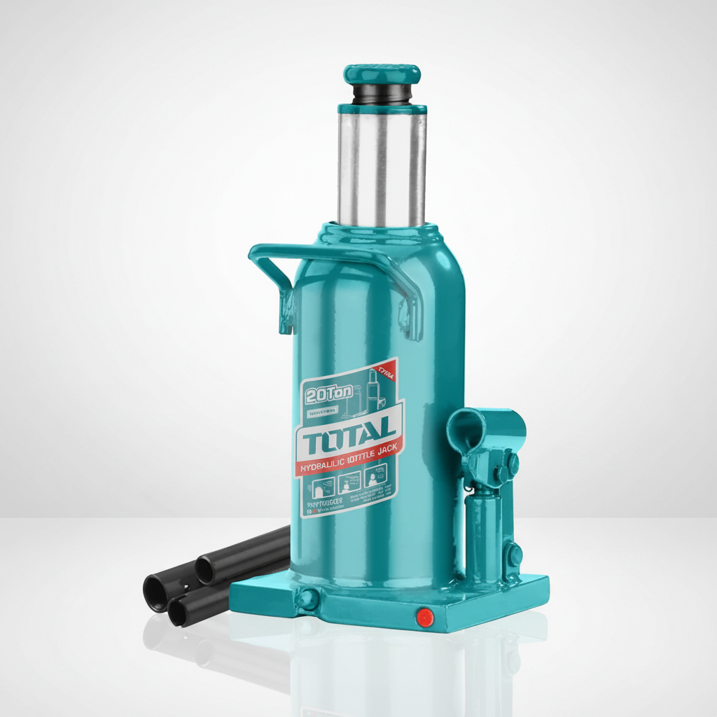 TOTAL Hydraulic Bottle Jack 20T — Single Object, Branding Kept