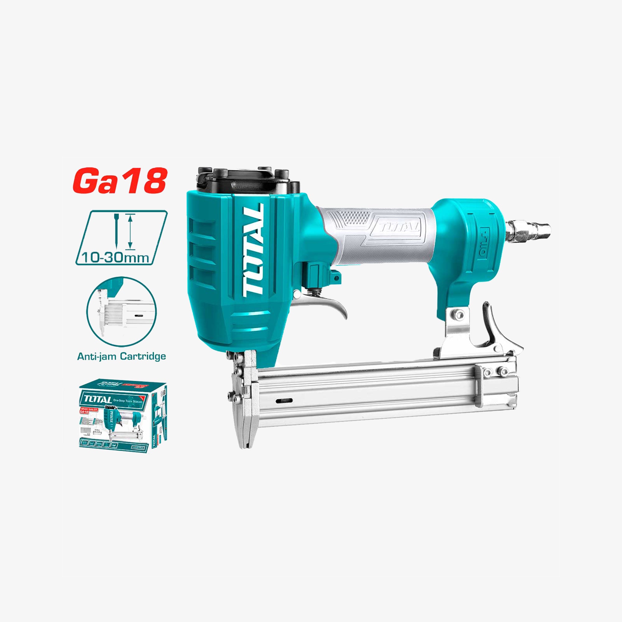Tulital nail gun with packaging on a white background