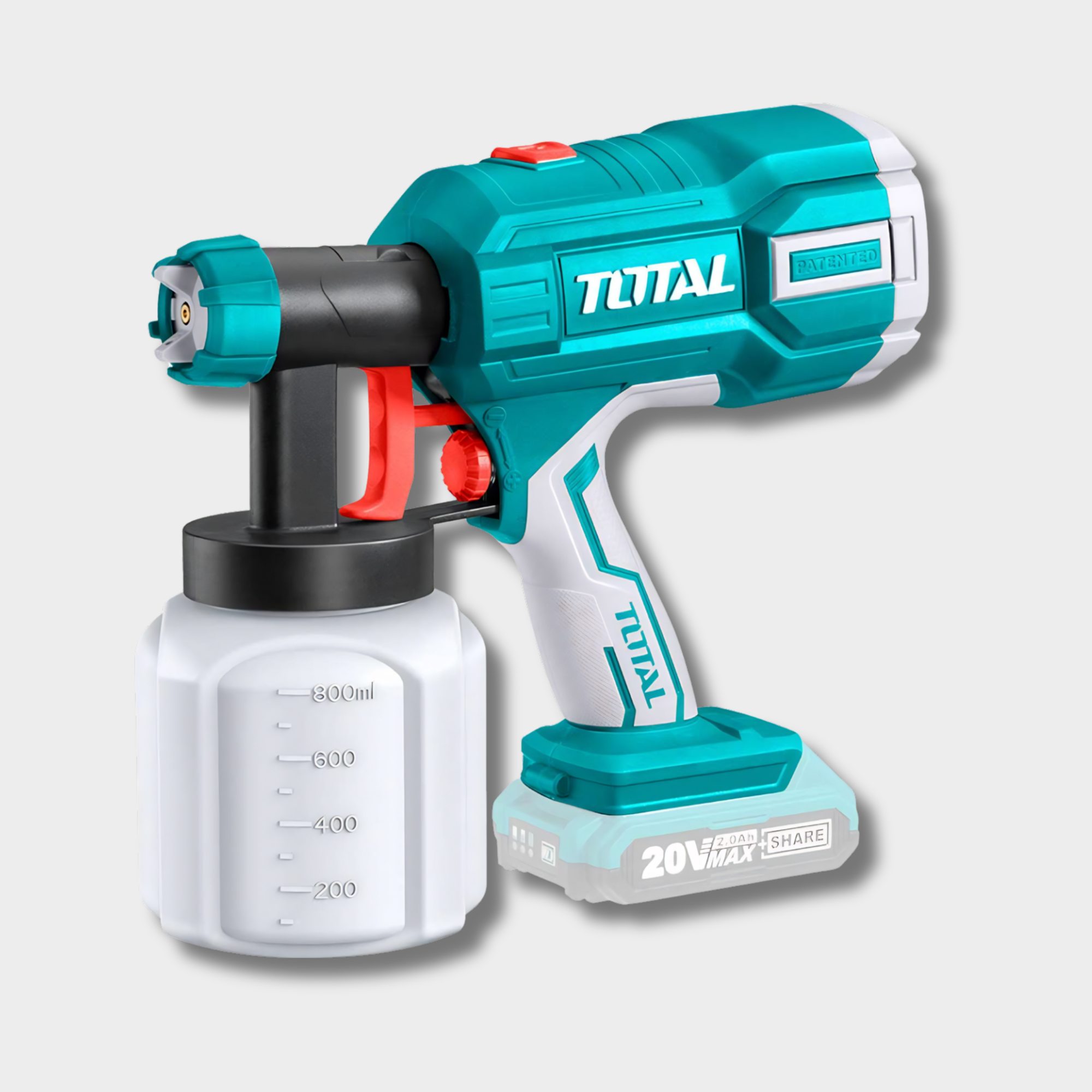 Total brand paint sprayer on a light gray background