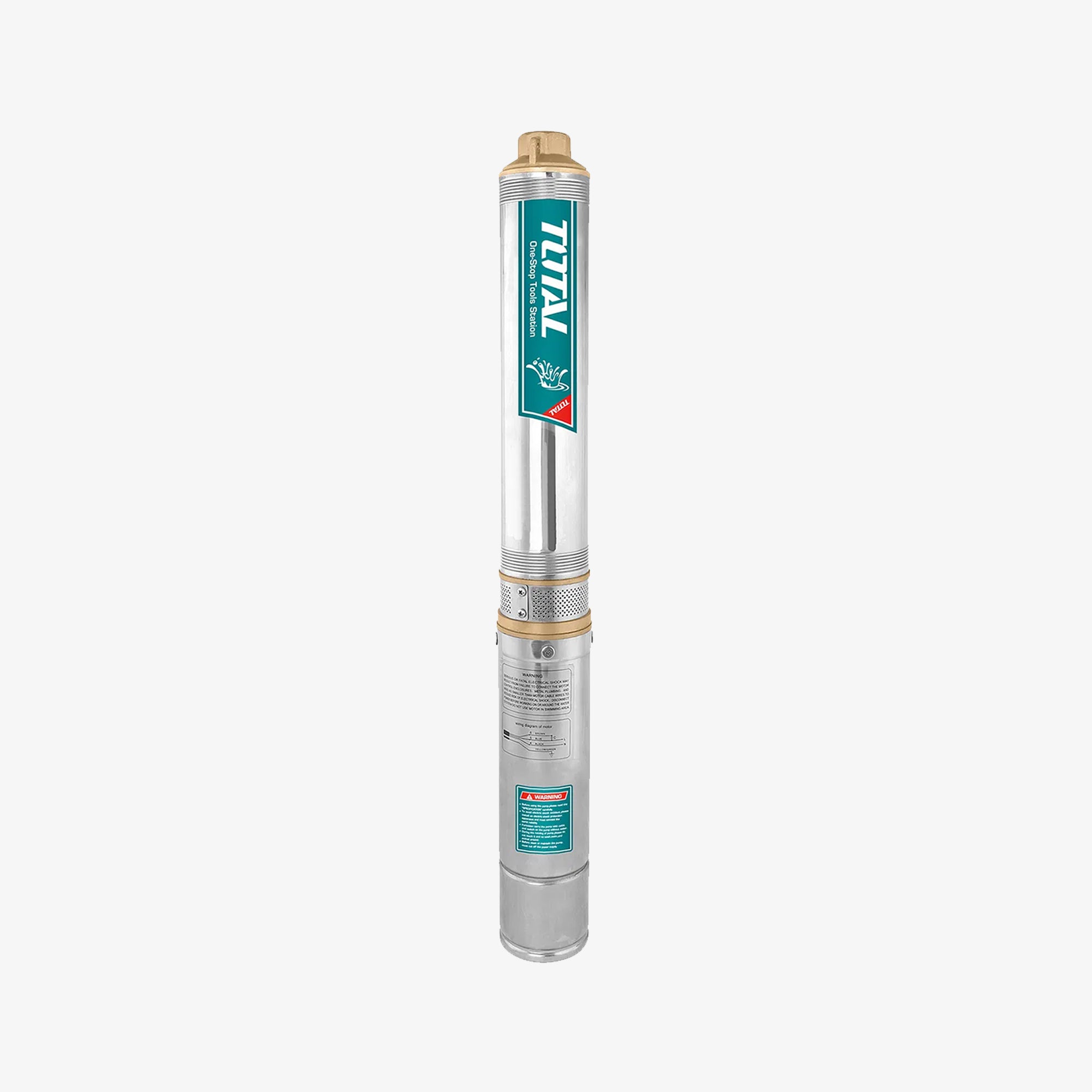 Submersible pump with TWIN logo on a white background