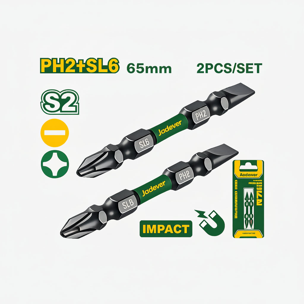Two Jodever drill bits with packaging on a white background