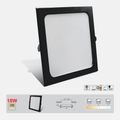 LED Square Downlight 18W Black