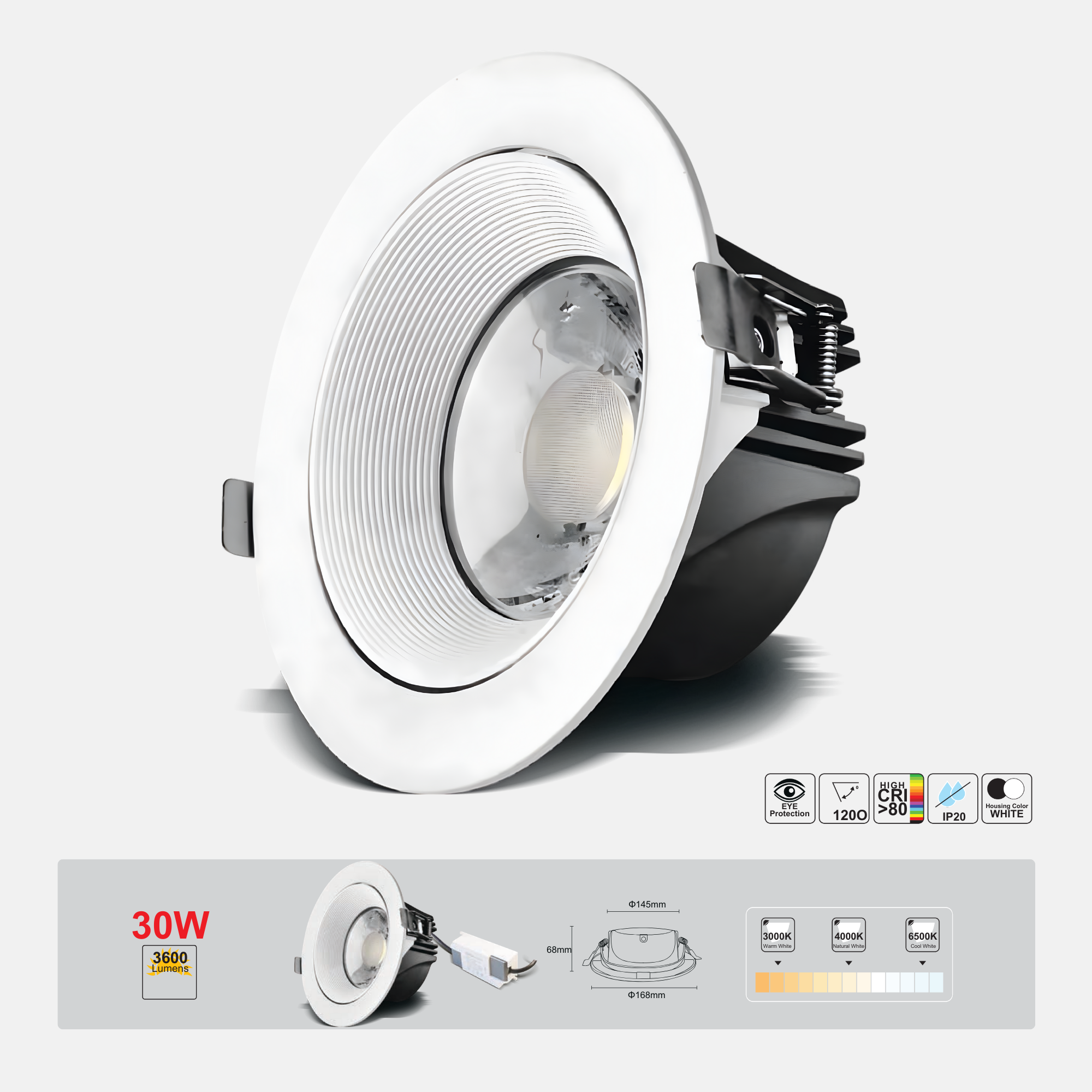 LED Downlight 30W