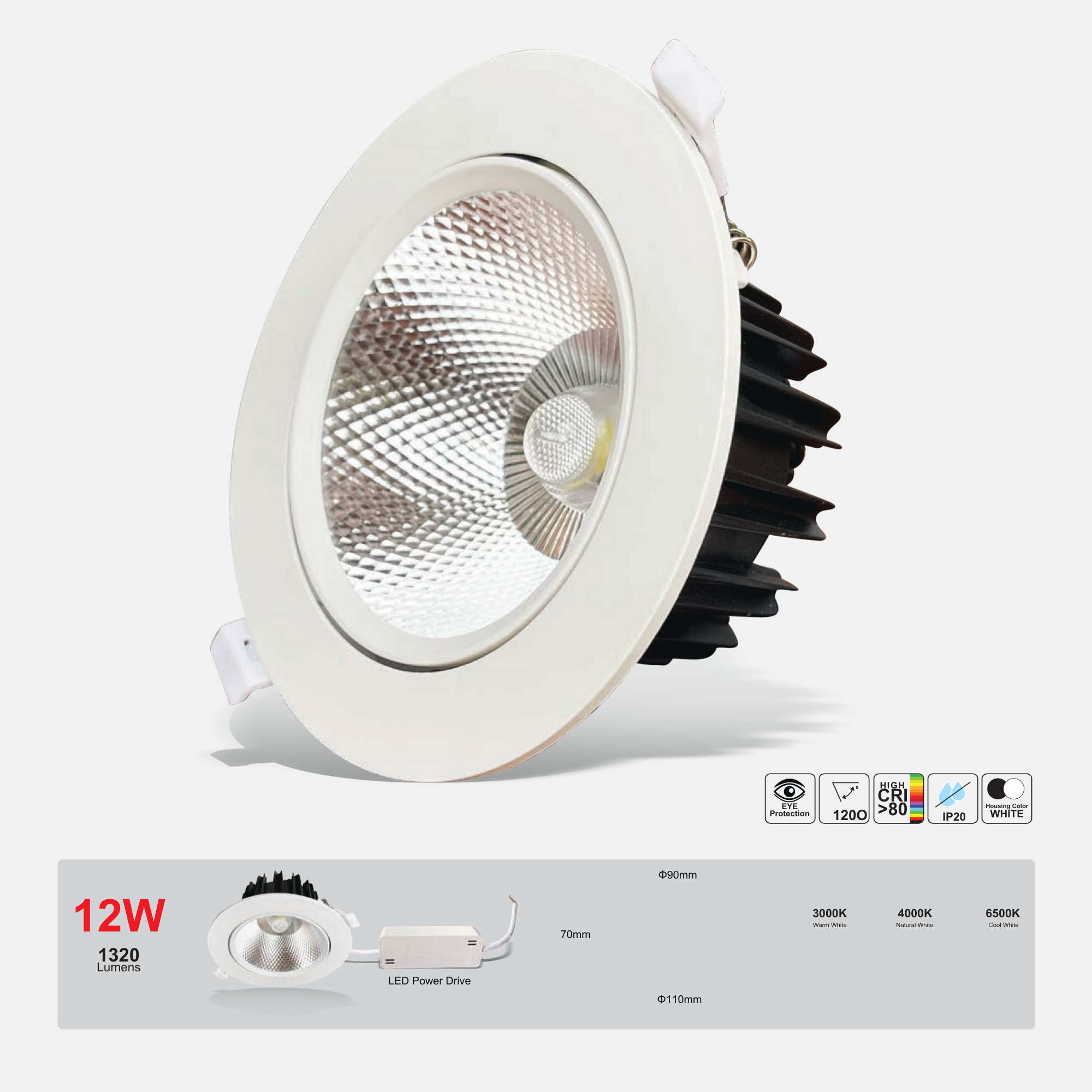 LED Downlight 12W