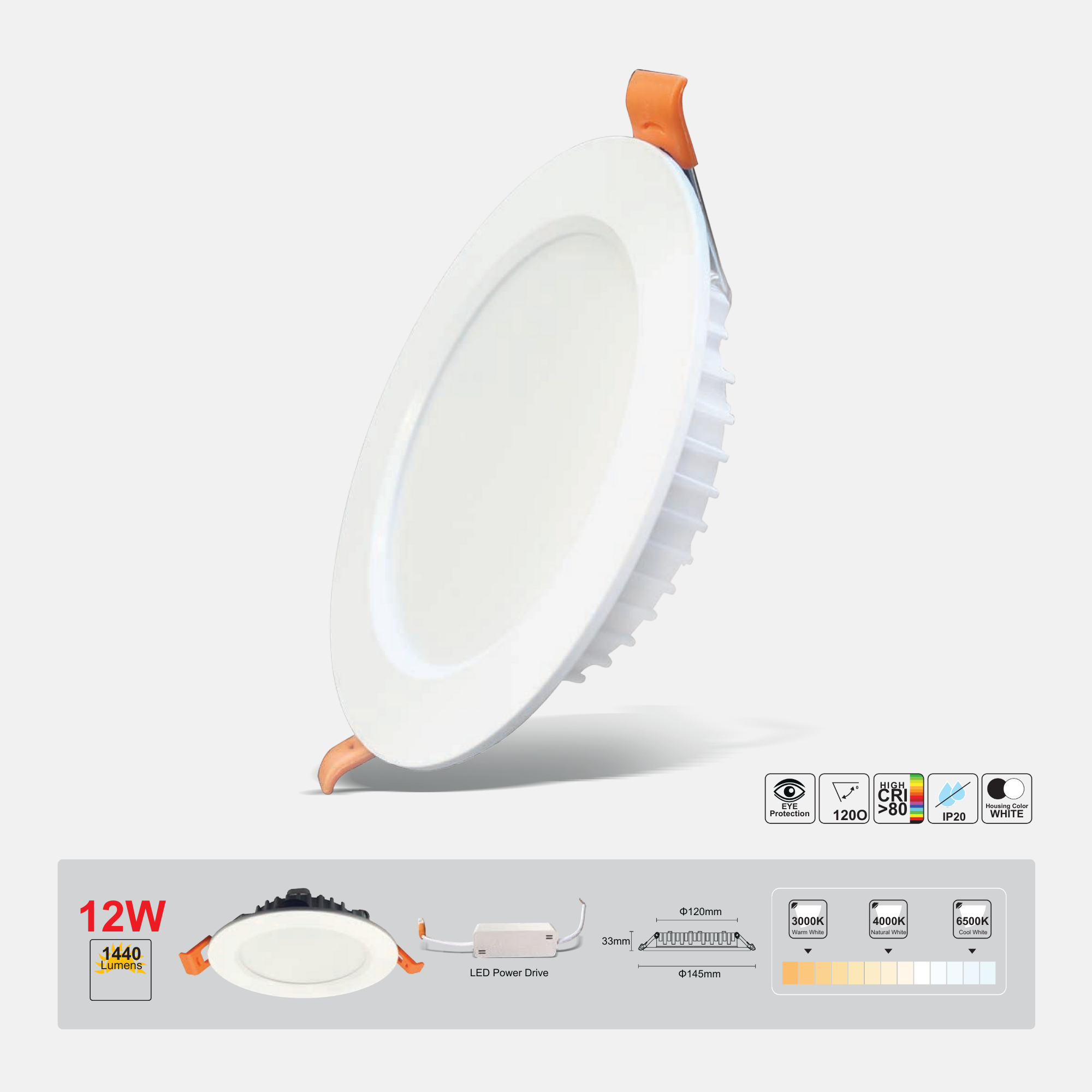 LED Downlight 12W