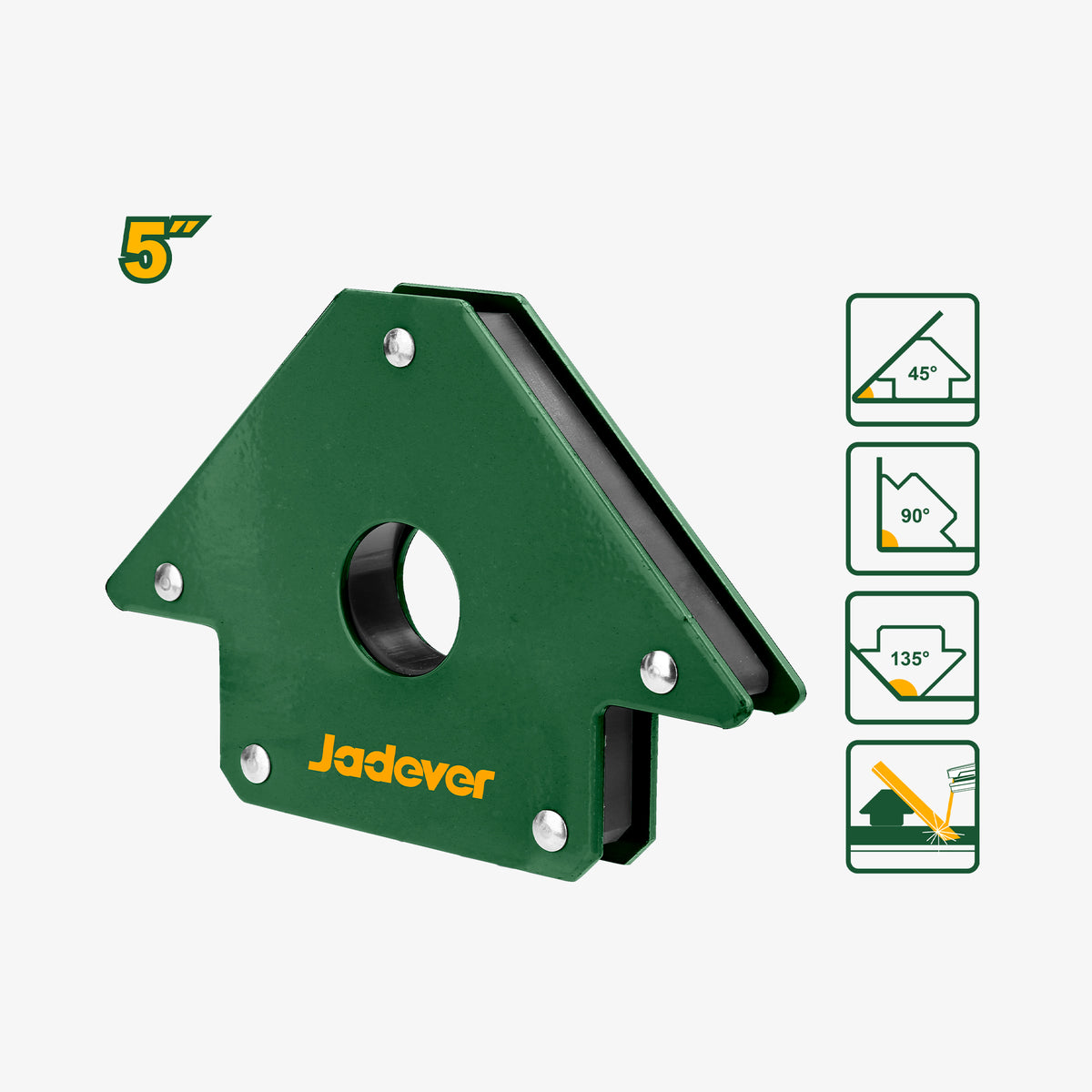 Green and black tool with 'Jadever' branding on a white background