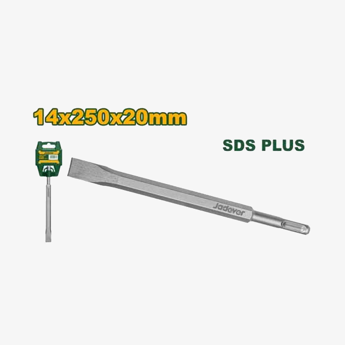Chisel tool with drill bit attachment on a white background, featuring 'Jadvor' branding.