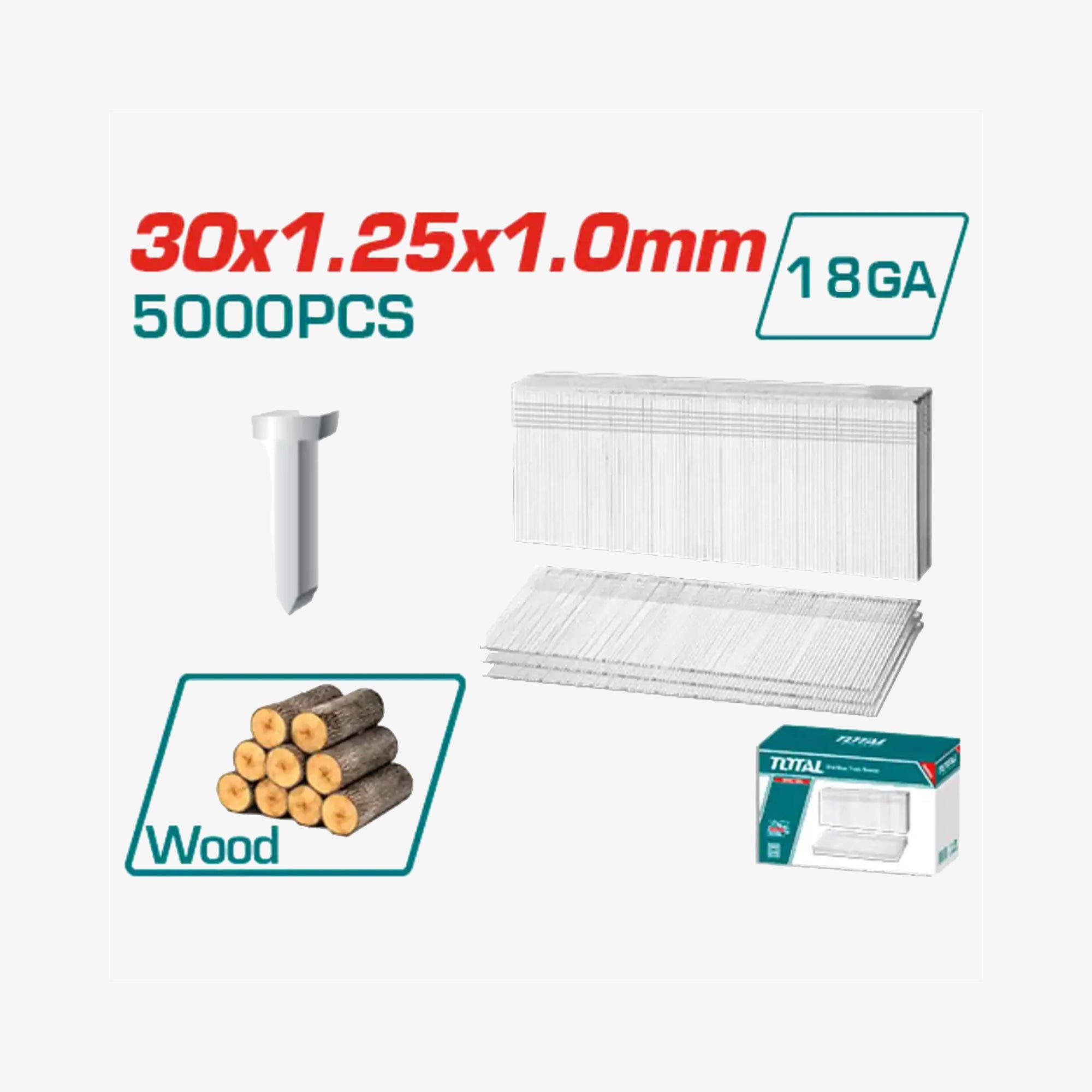TOTAL Brad Nail 30mm 5000 pcs