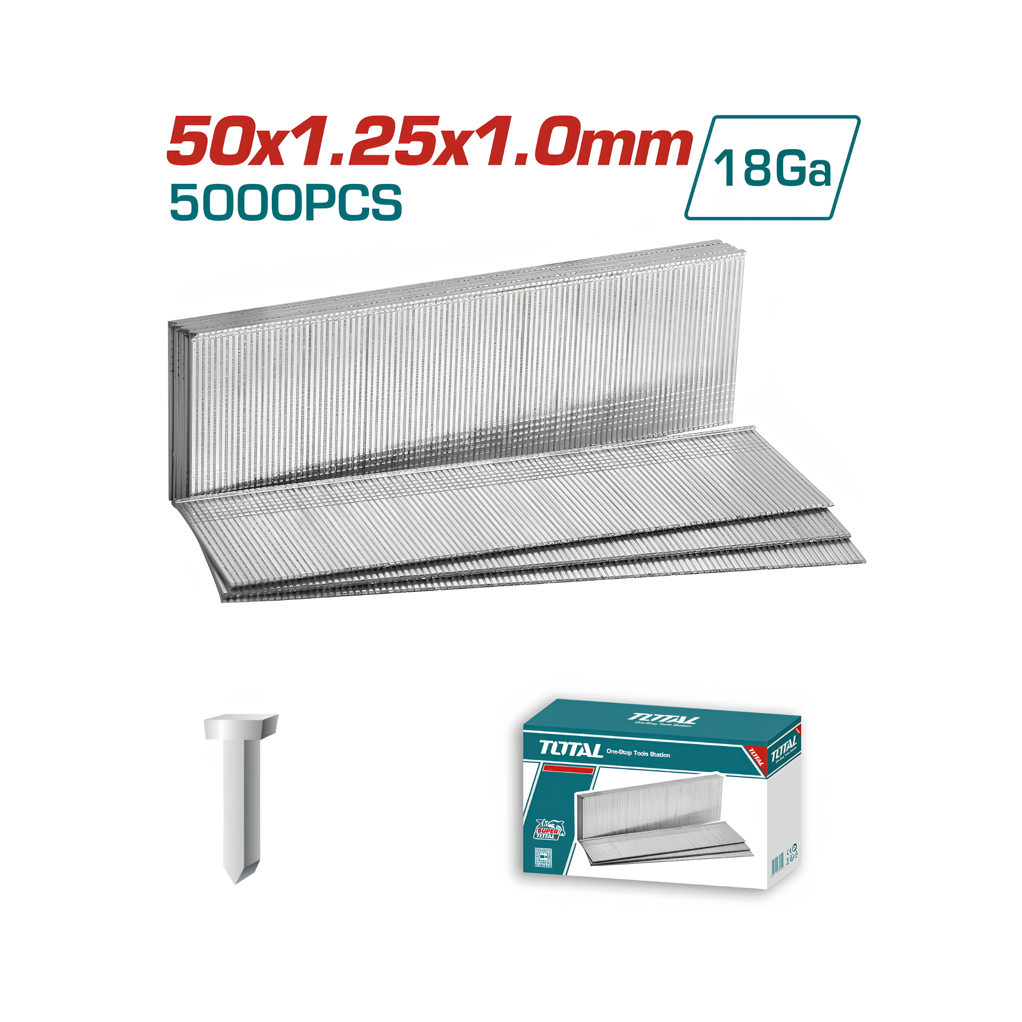 TOTAL Brad Nail 50mm 5000 pcs