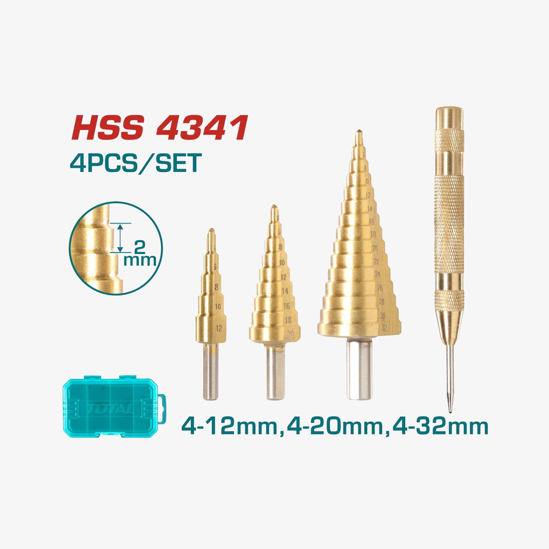 Step Drill Bit Set TACSD2041