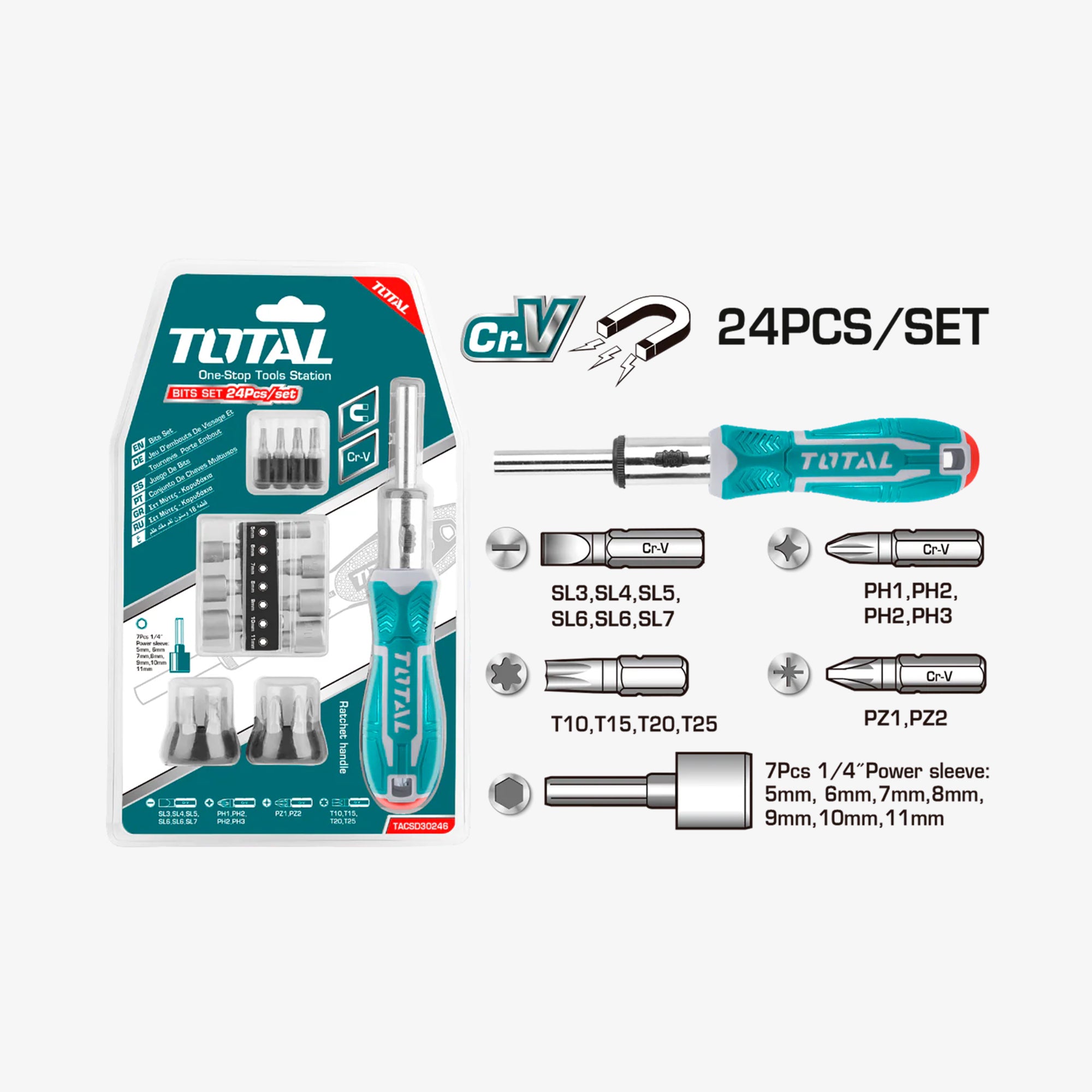 Ratchet Screwdriver Set 24 Pcs