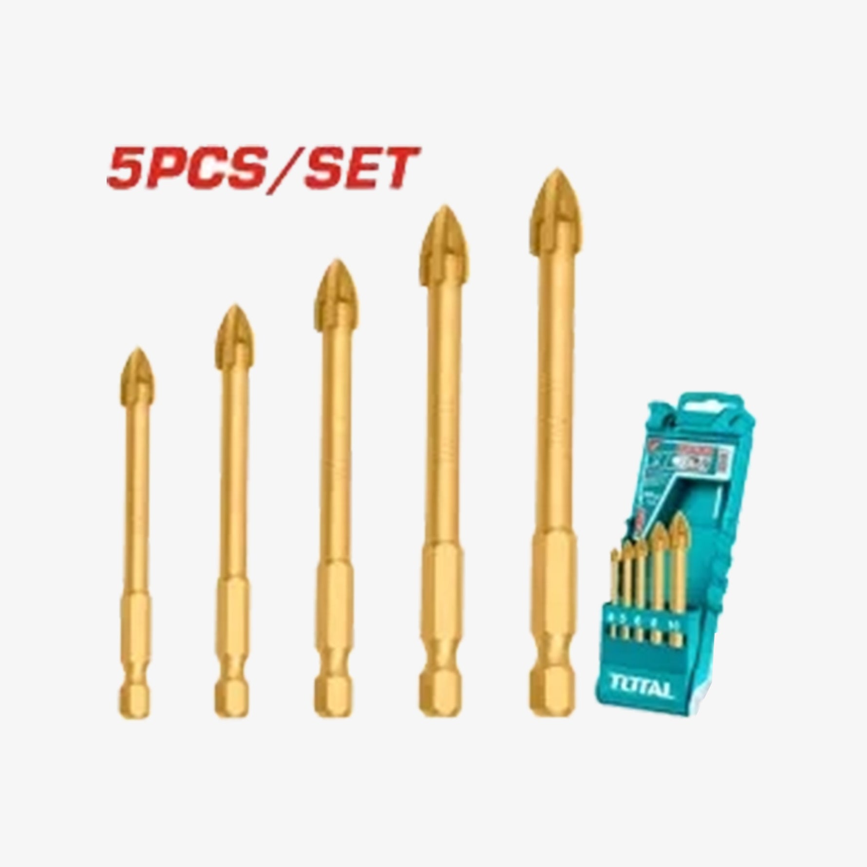 5 Pcs Glass Drill Bit Set TACSD7256