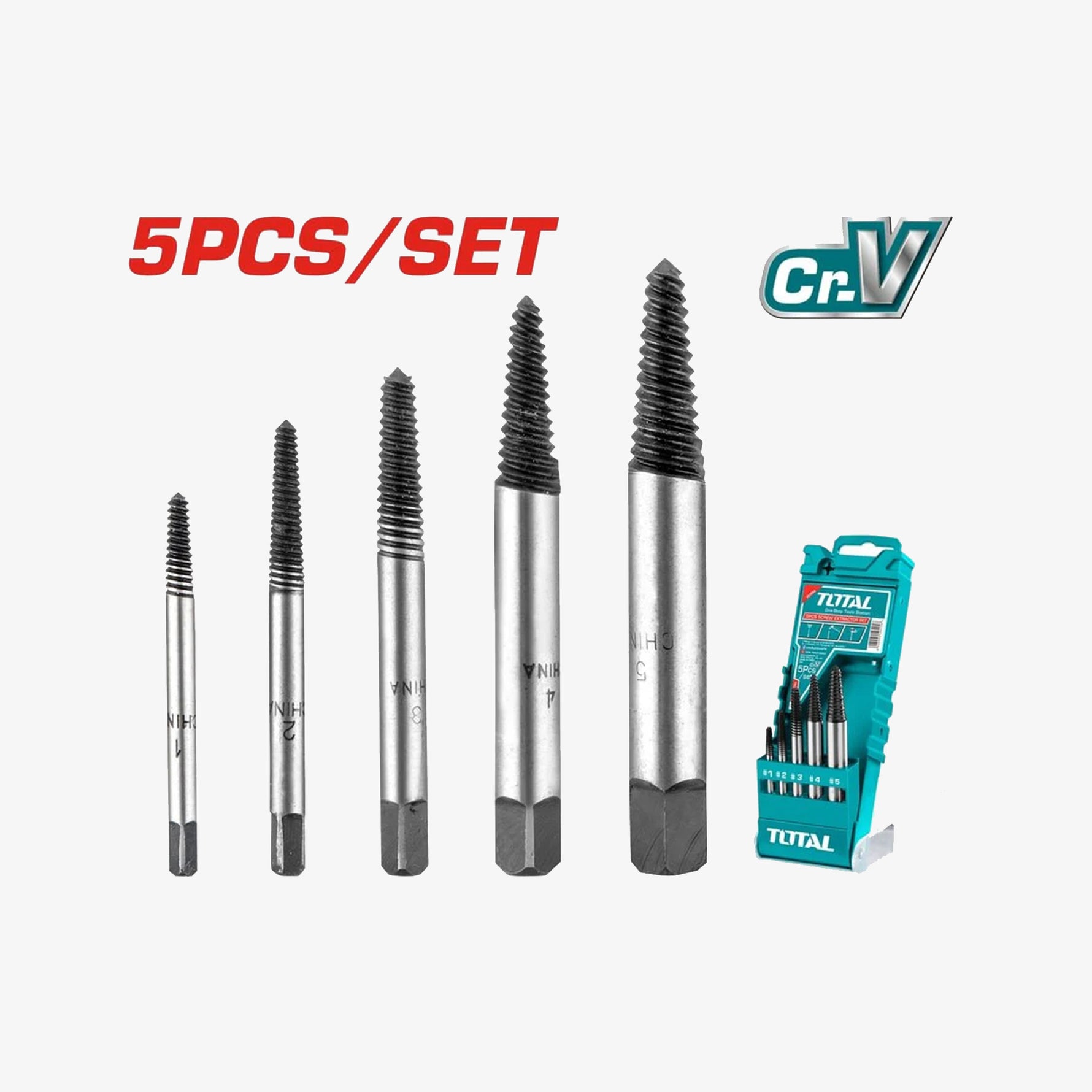 5 Pcs Screw Extractor Set TACSE0056