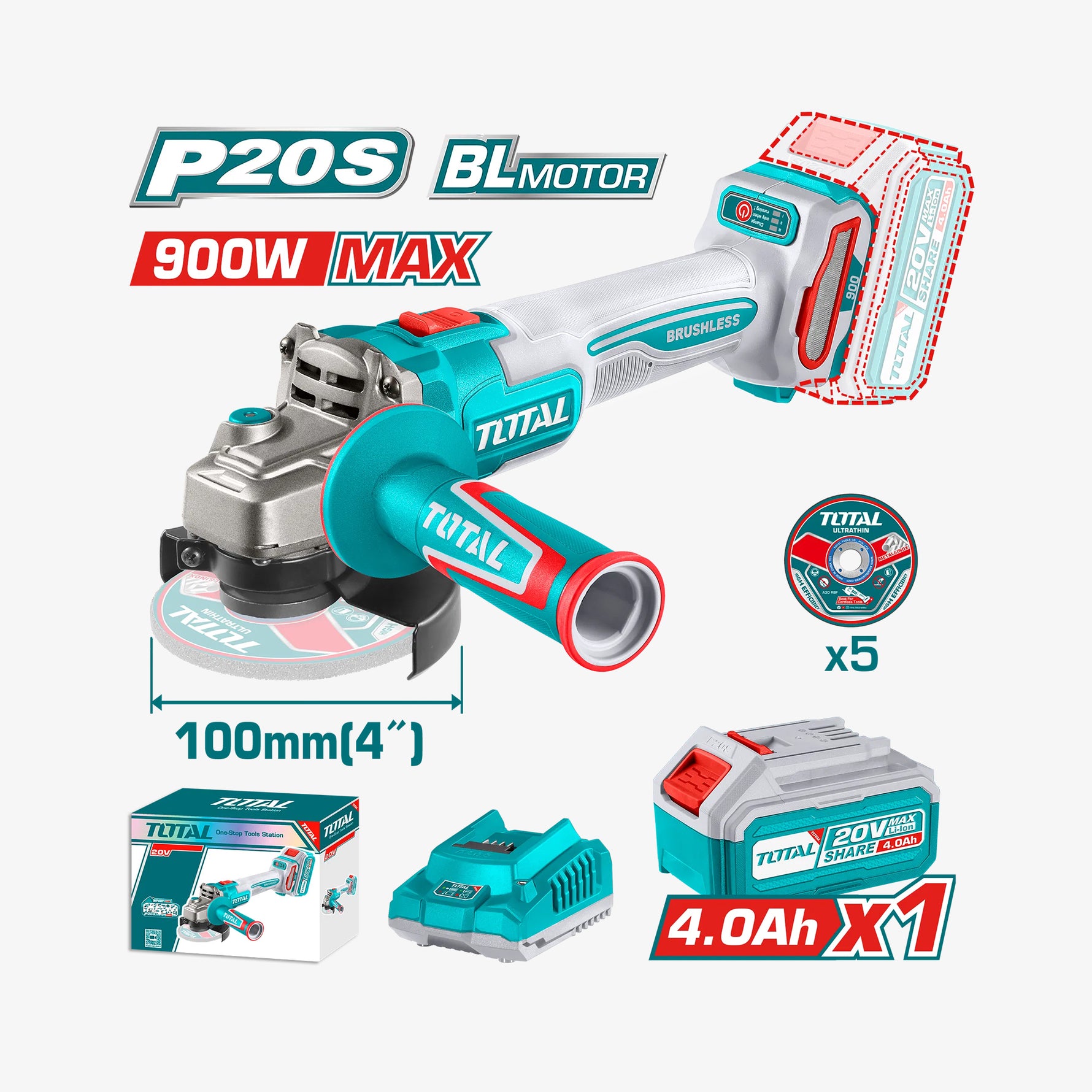 Cordless Angle Grinder 20V