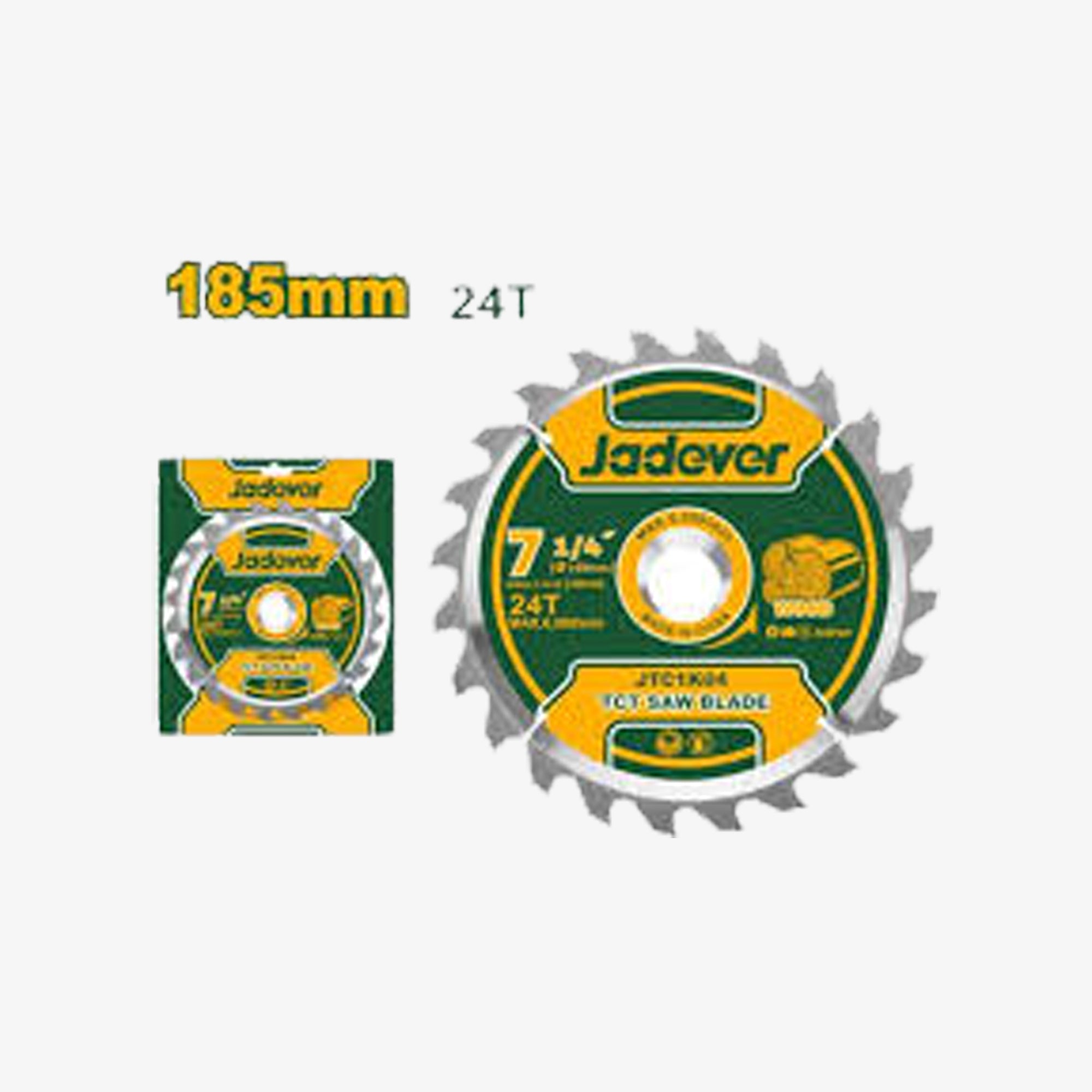Jadever saw blade with packaging on a white background