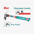 TOTAL Claw Hammer 220g Fiberglass Handle