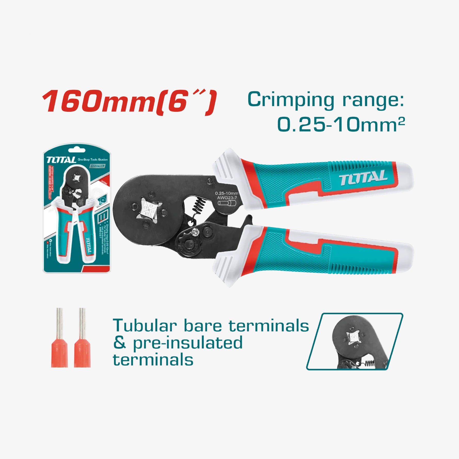 Ratchet Crimping Pliers 0.25-10mm²