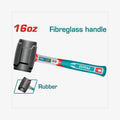 TOTAL Rubber Hammer 450g Fiberglass Handle
