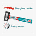 TOTAL Stoning Hammer 2000g Fiberglass Handle