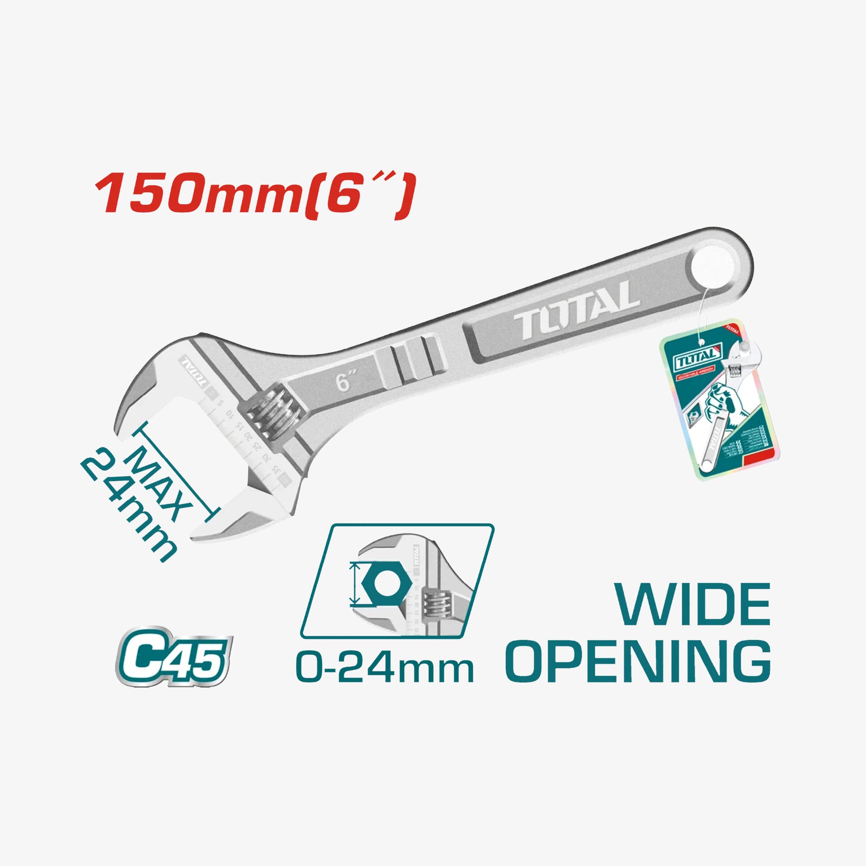 Adjustable Wrench 6"