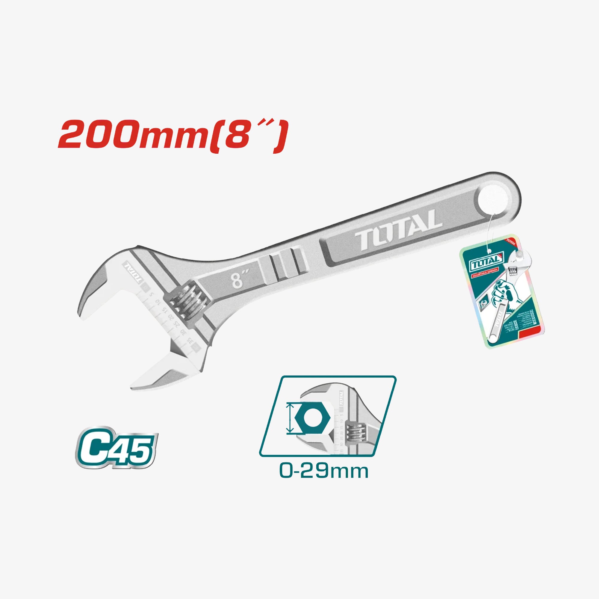 Adjustable Wrench 8"