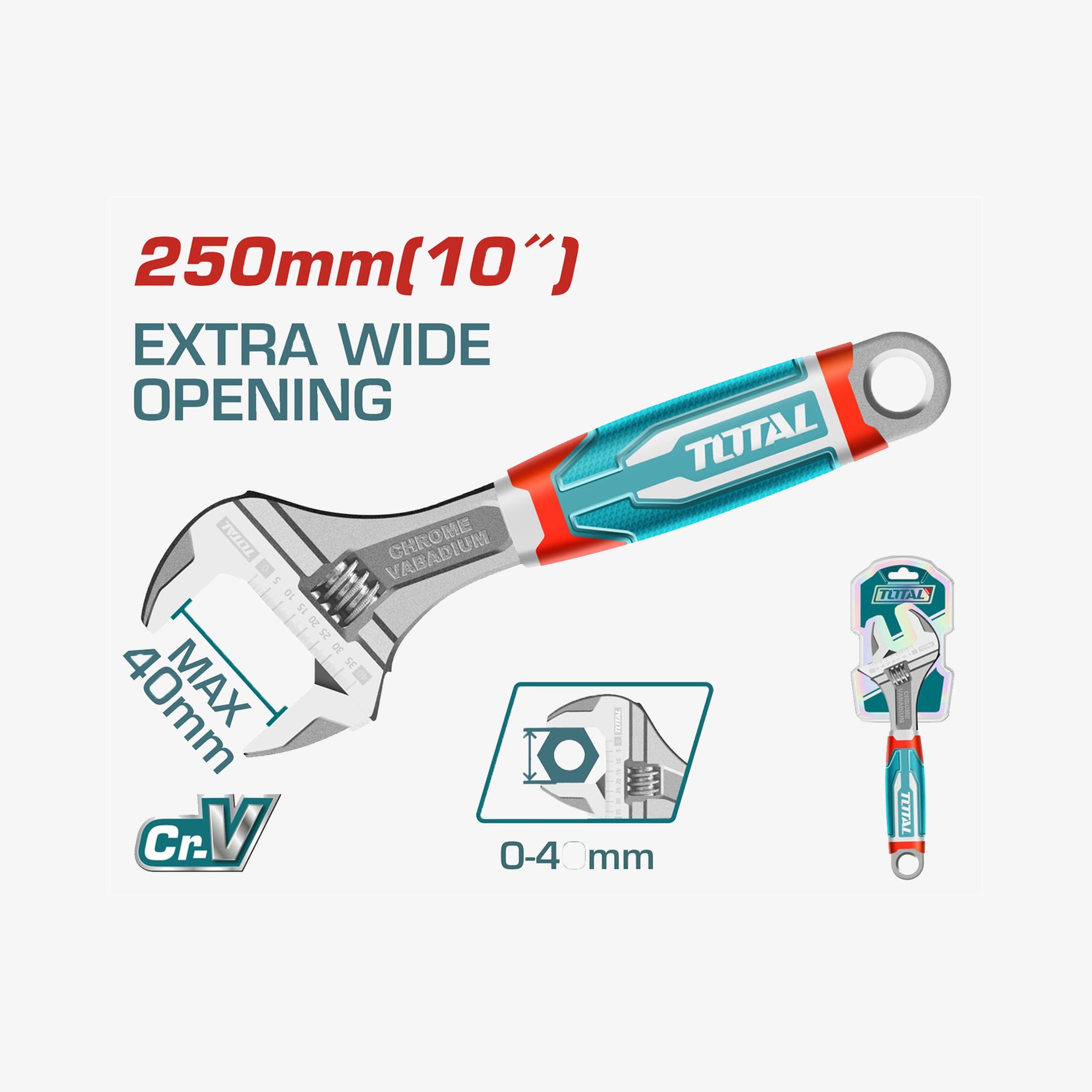 Adjustable Wrench 10" Cr-V