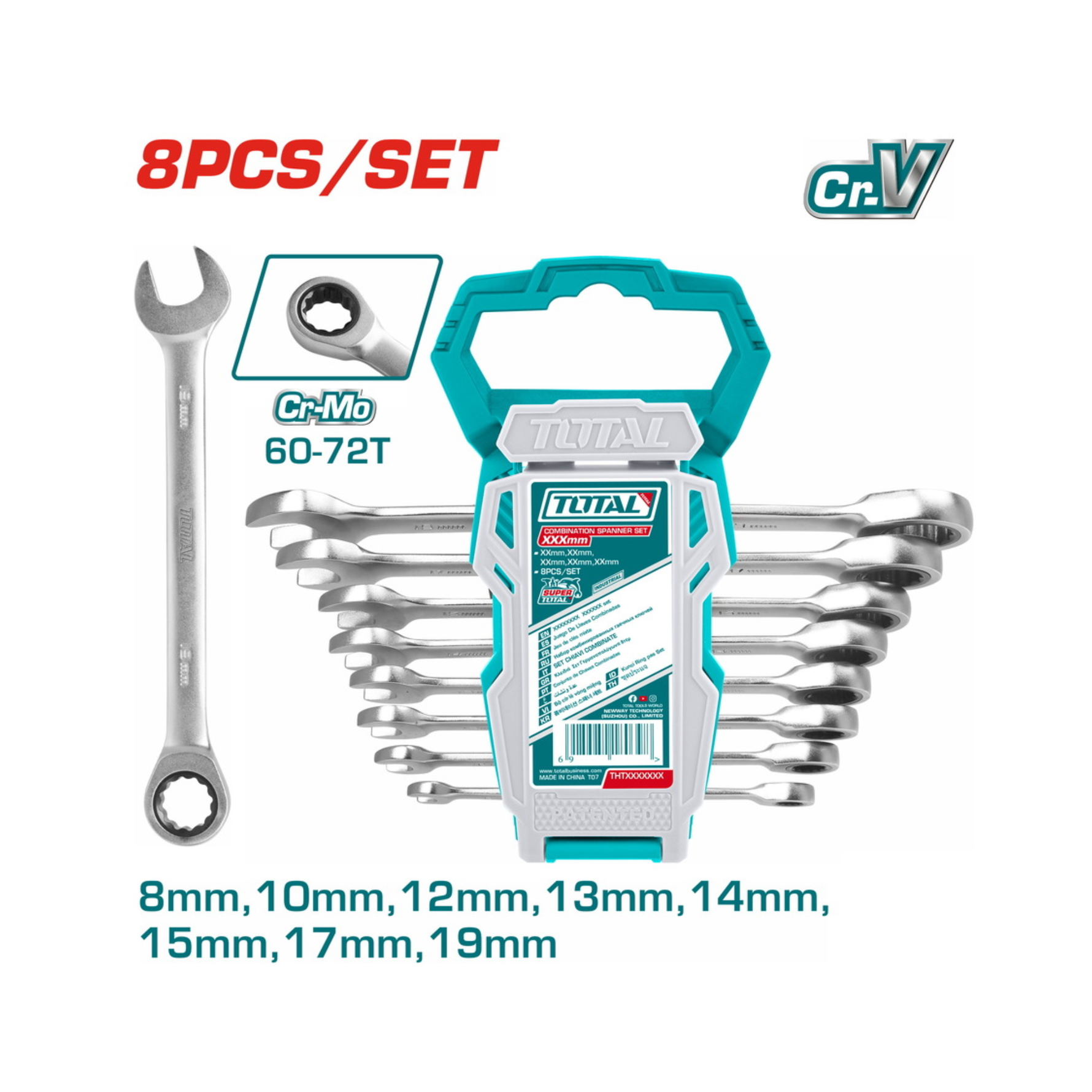 Ratchet Spanner Set 8pcs THT102RK086