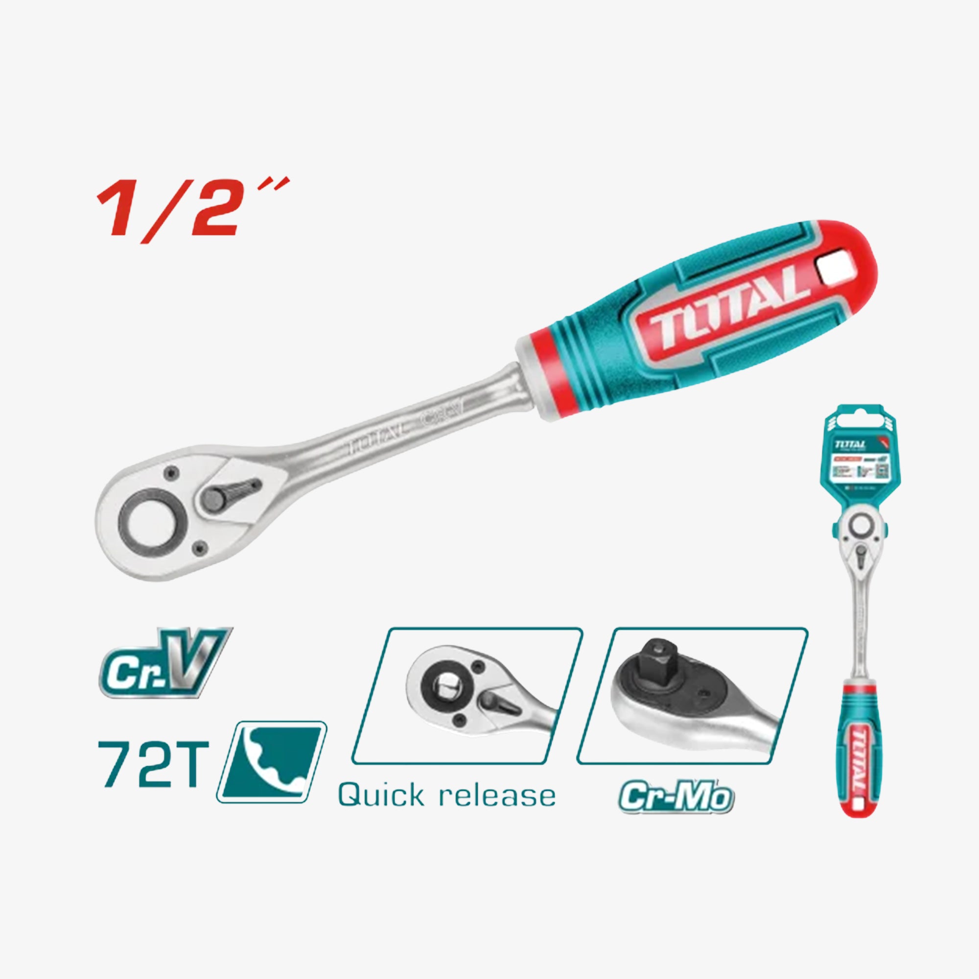 ទួណឺវីស​បុក​ Ratchet ក្បាល 1/2" ​ដោះ​រហ័ស
