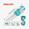 Ball Point Hex Key Set 9pcs Extra Long THT106292