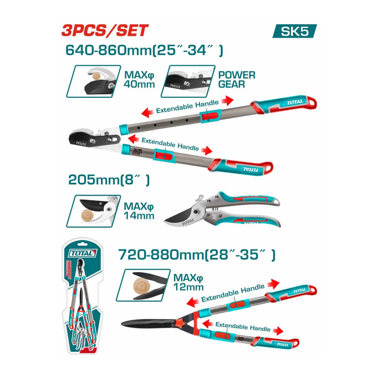 3 Pcs Garden Shears Set THT1593301