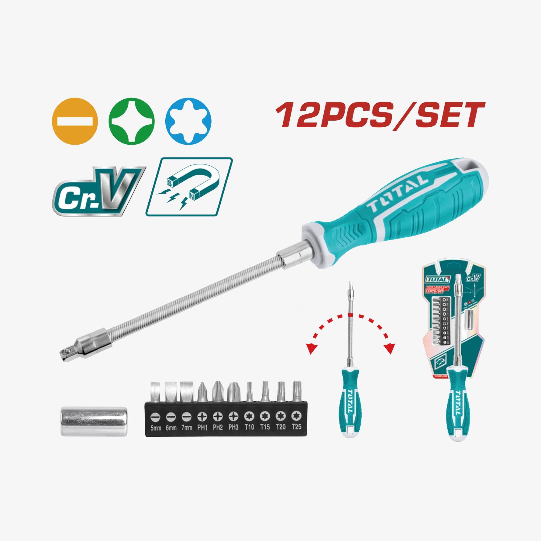 Flexible Shaft Screwdriver Set 12 Pcs
