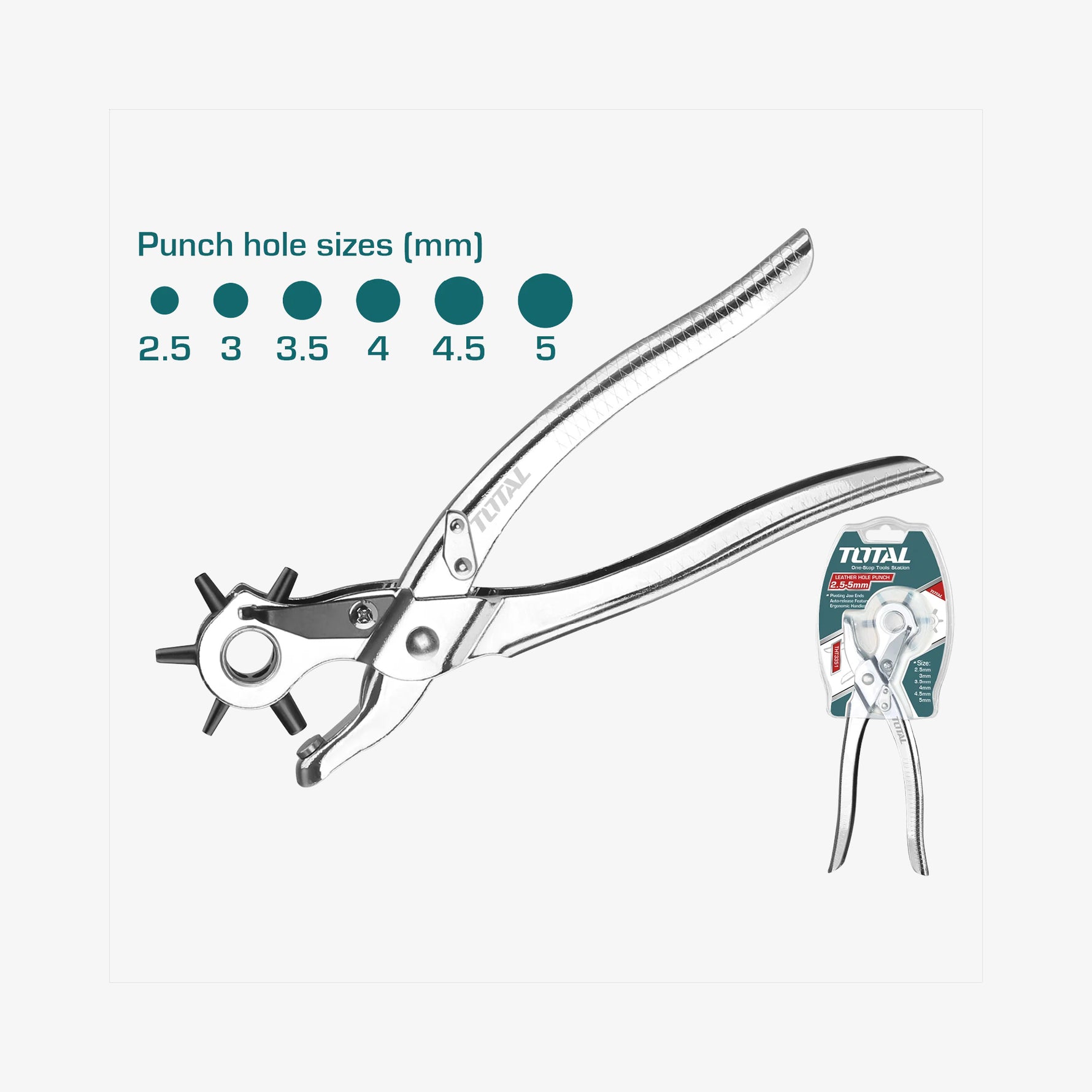 Leather Hole Punch Pliers 6-Size