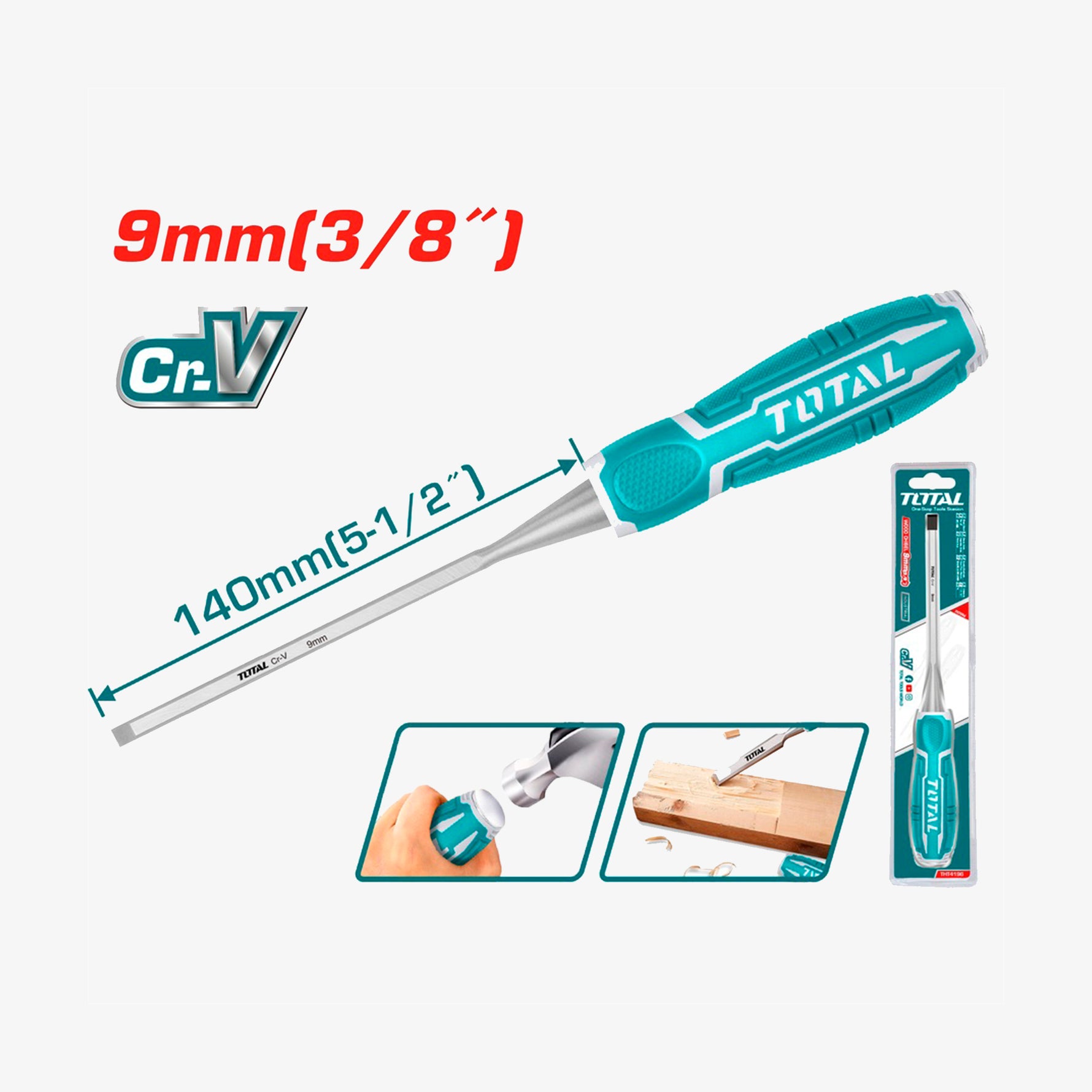 TOTAL Wood Chisel 9mm