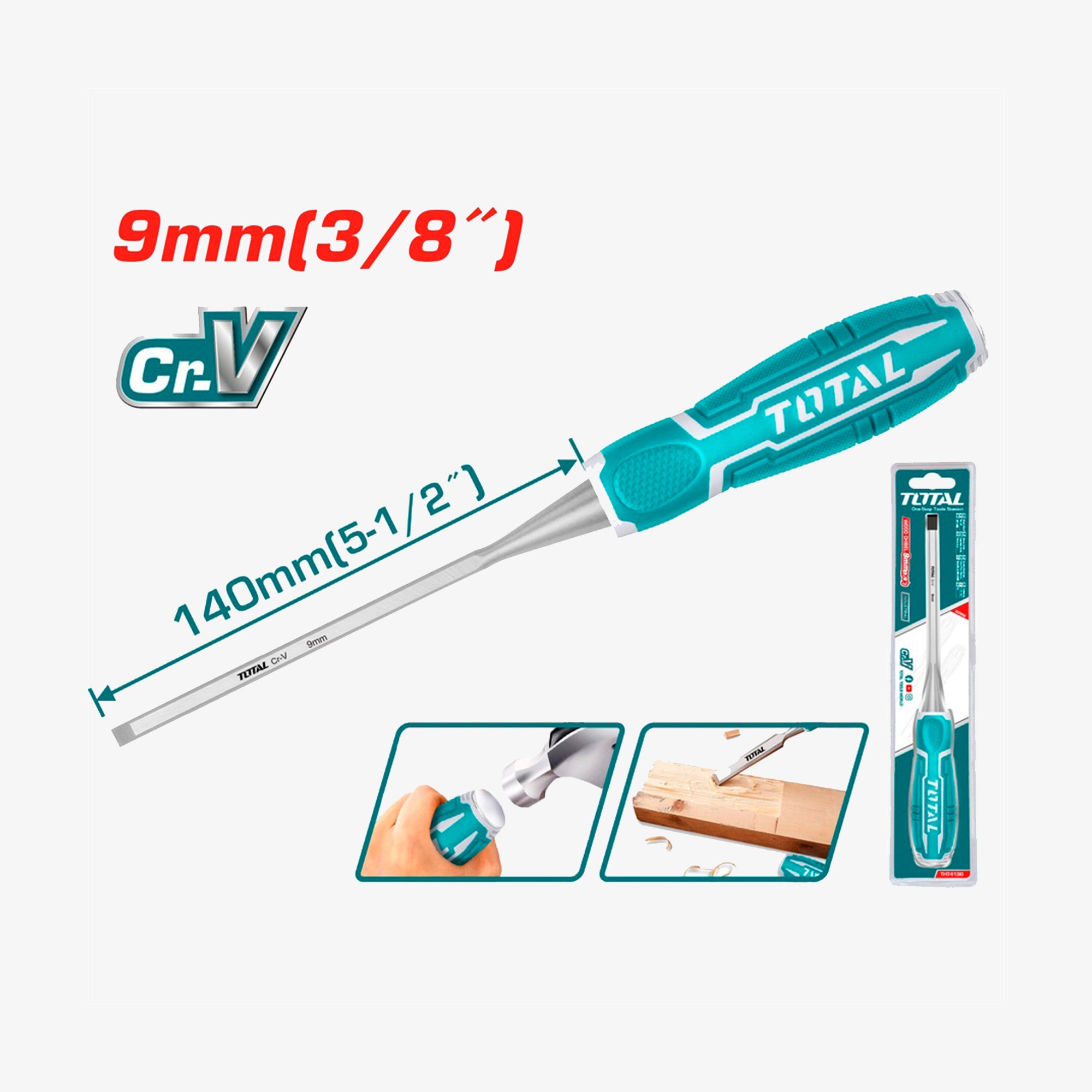 TOTAL Wood Chisel 9mm