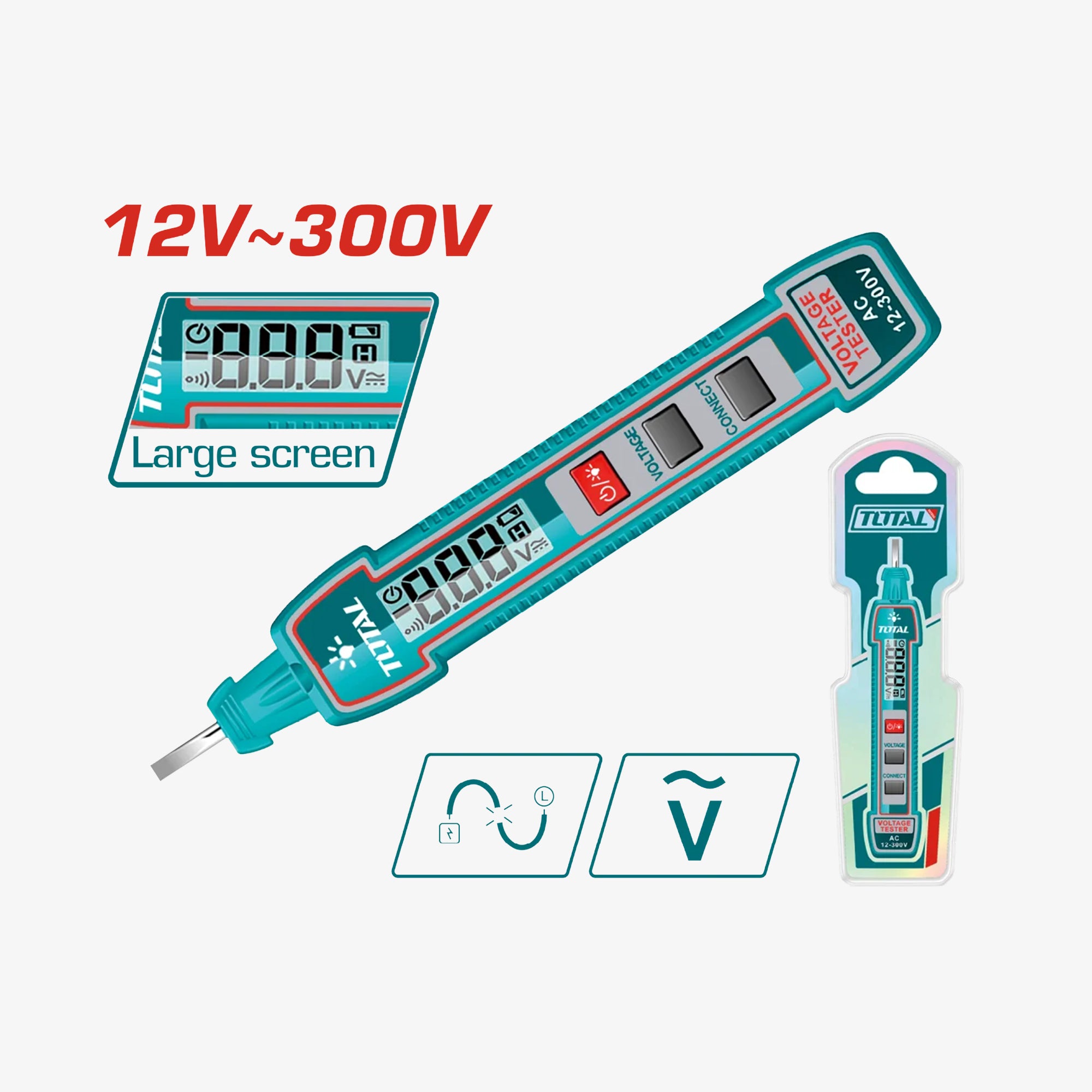 Voltage Test Pencil LCD 300V