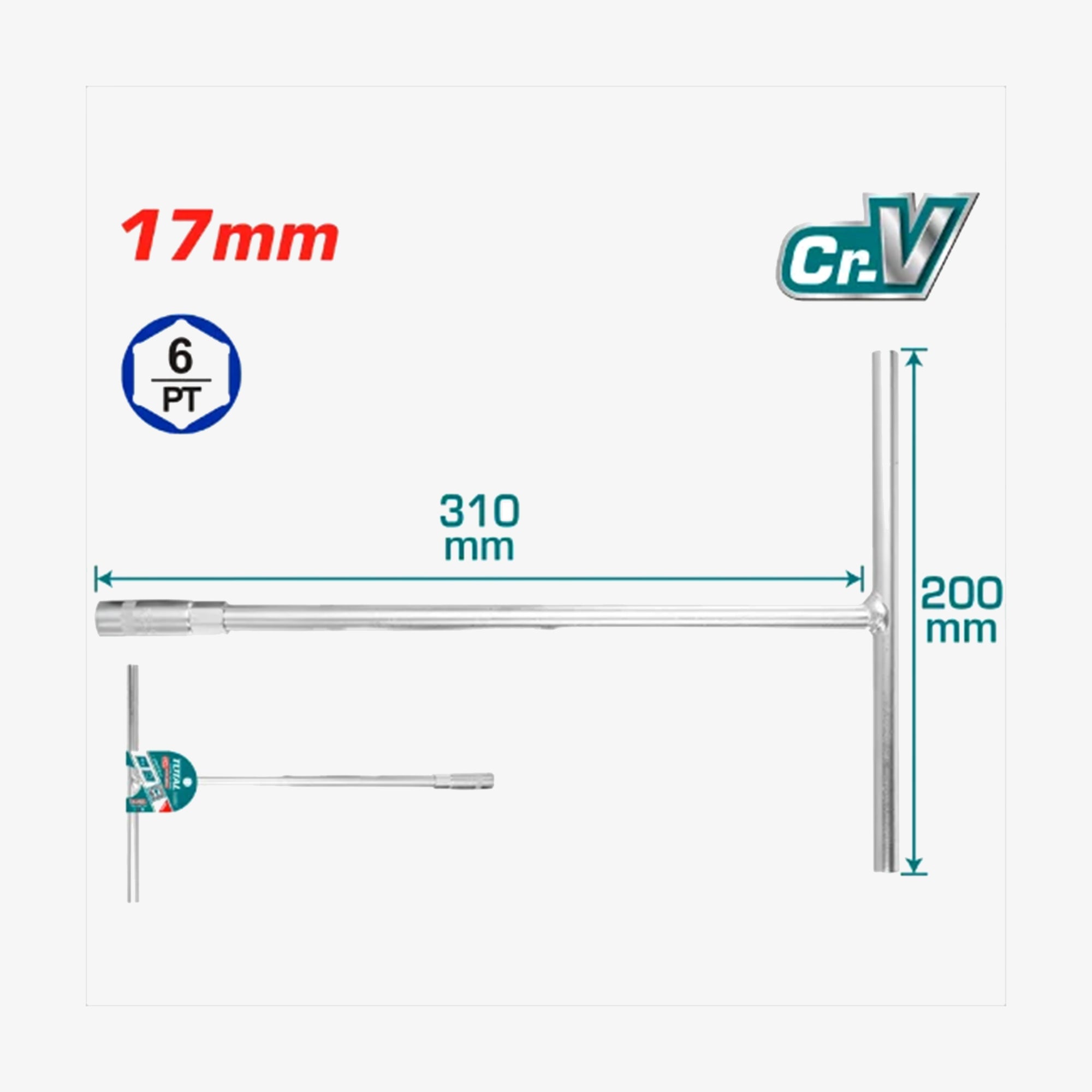T-Handle Socket Wrench 17mm
