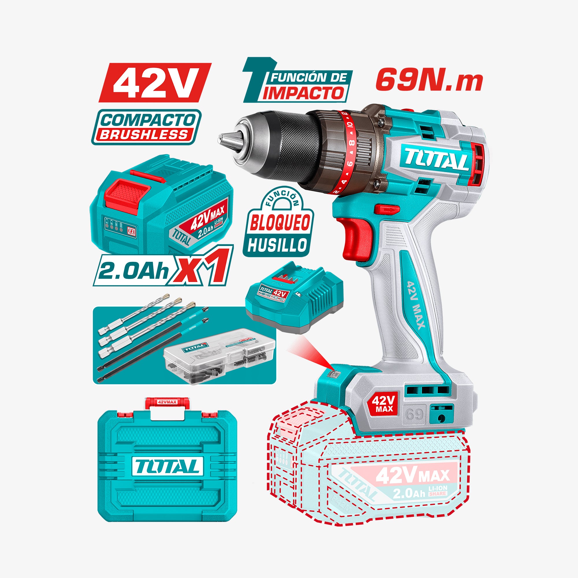 Cordless Impact Drill 42V