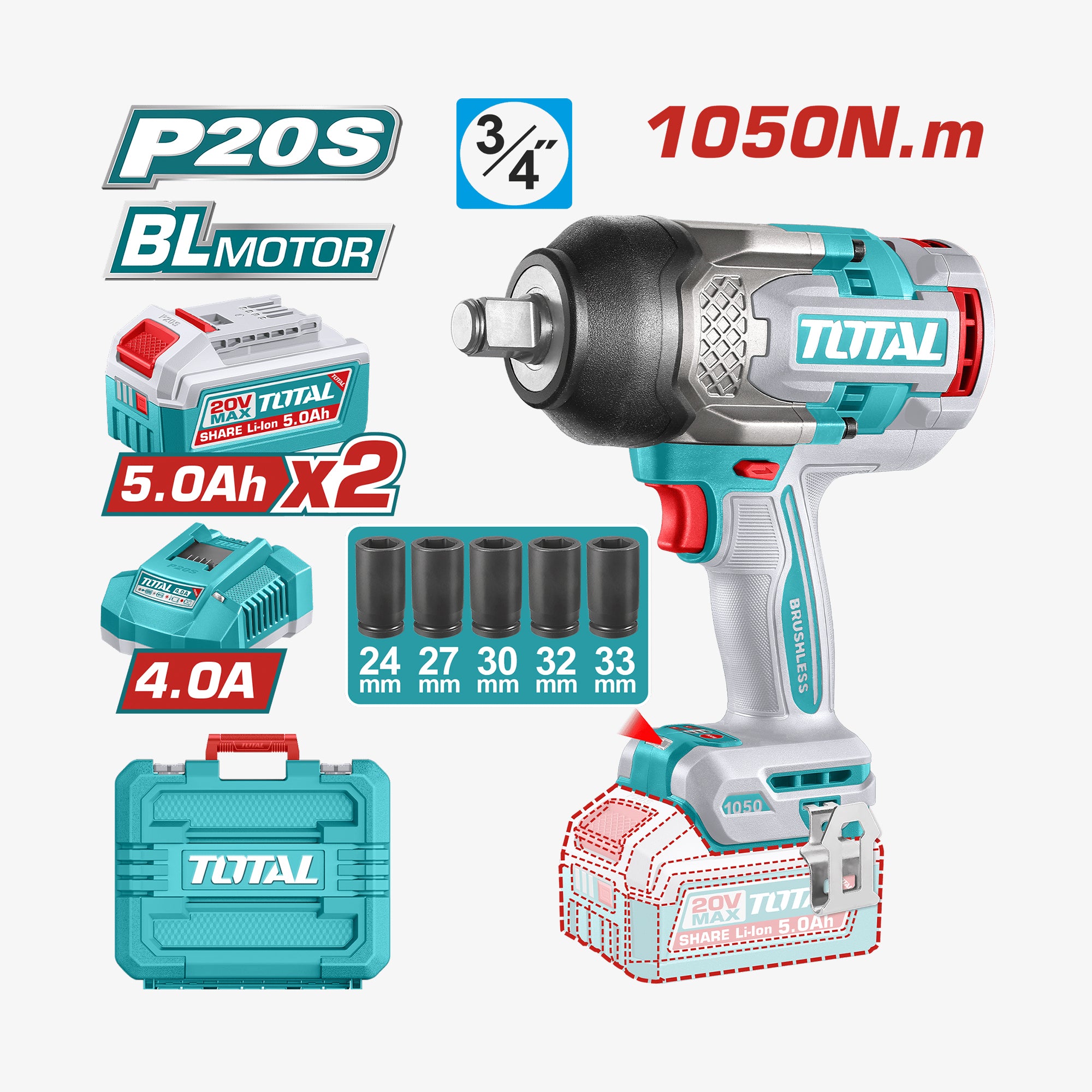 Cordless Impact Wrench 20V
