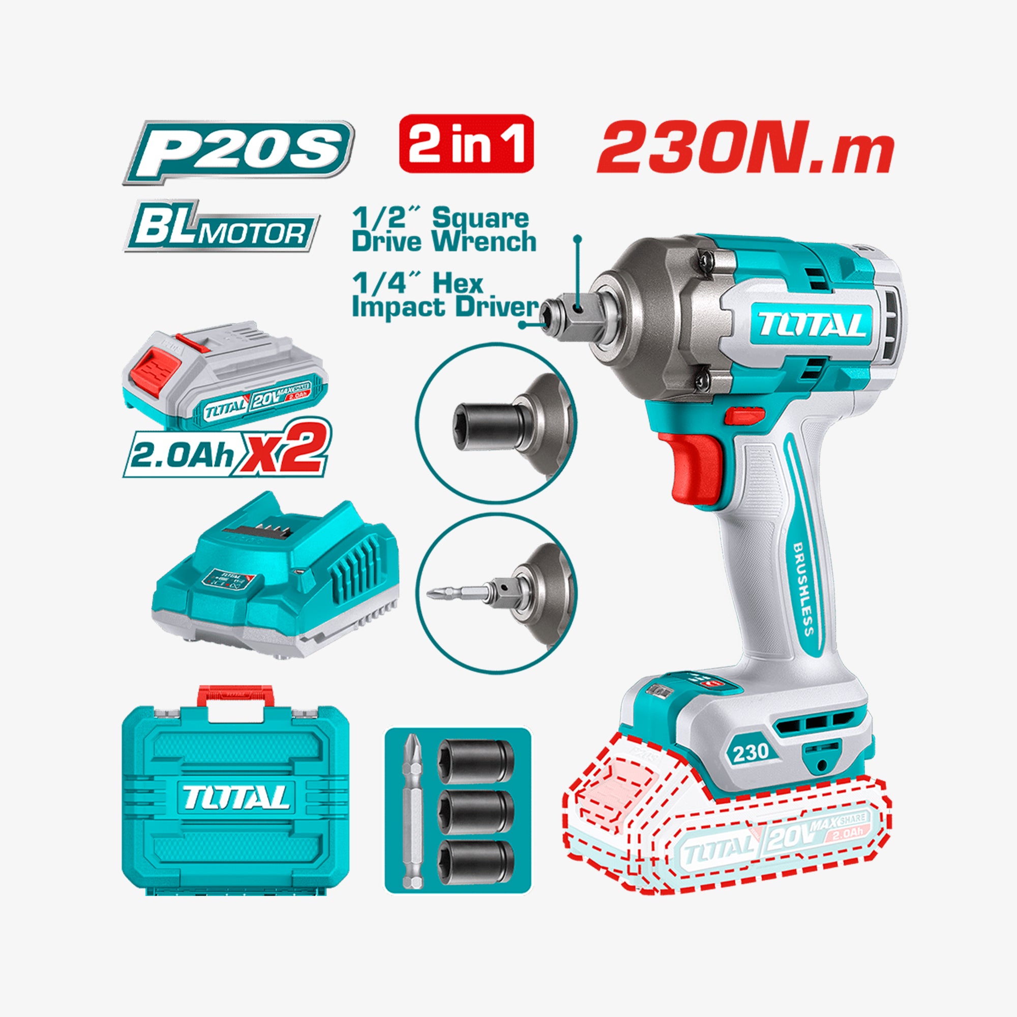 Cordless Impact Driver & Wrench 20V