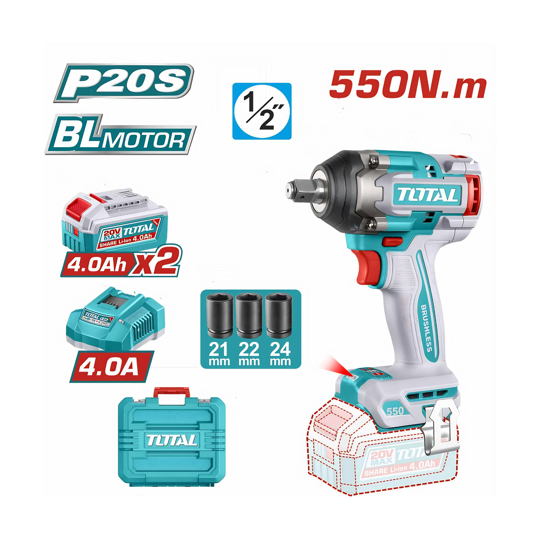 Cordless Impact Wrench 20V
