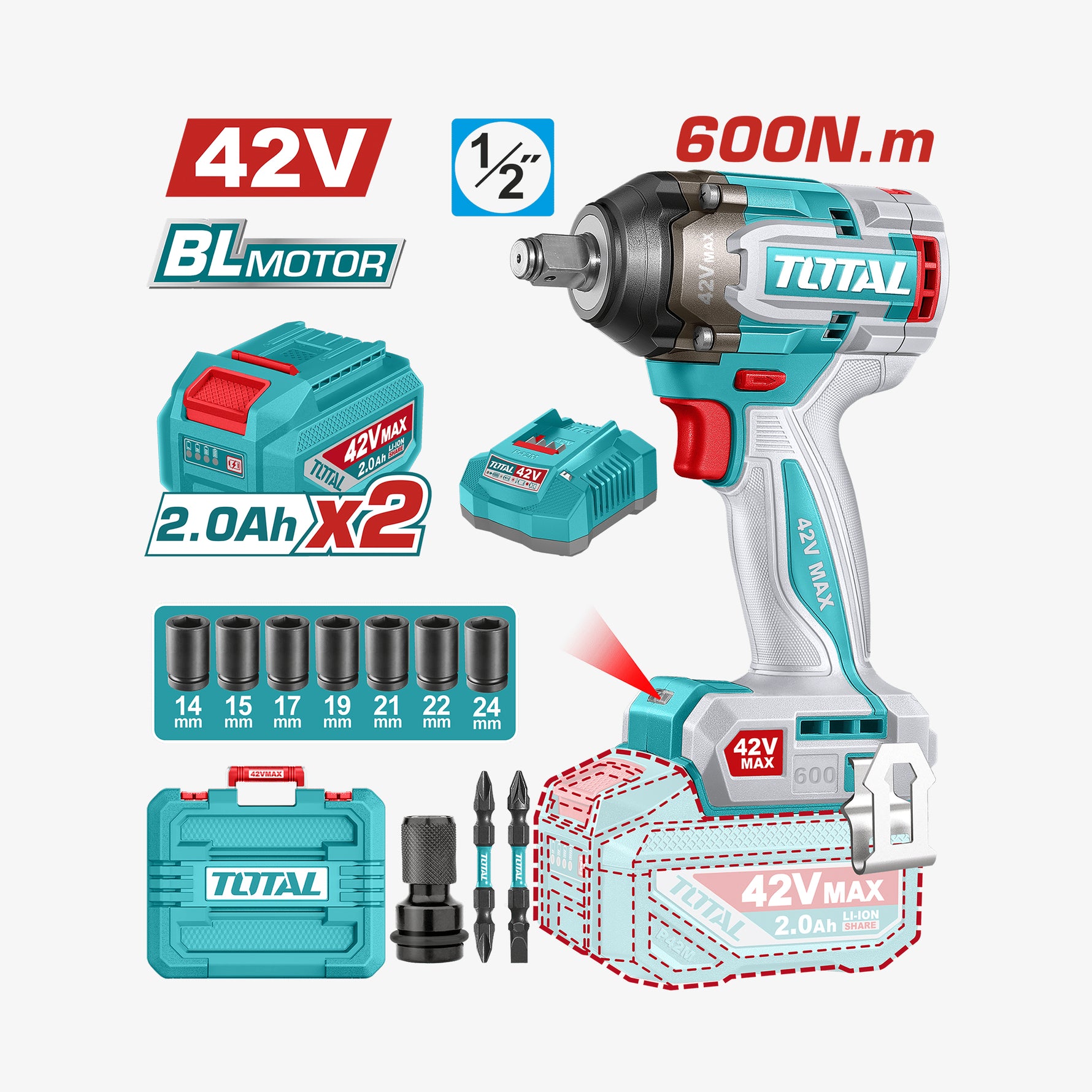Cordless Impact Wrench 42V