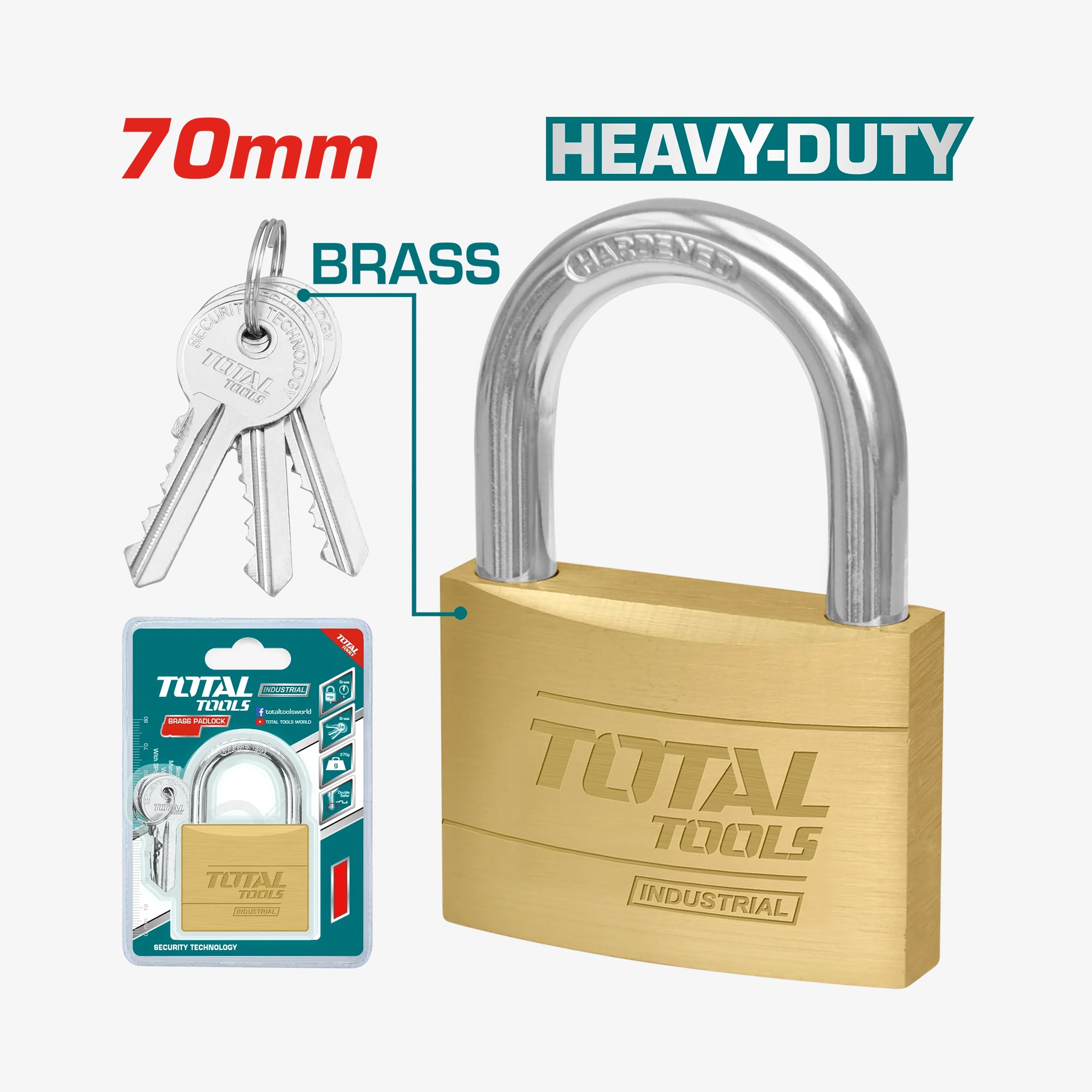 Brass Padlock 70mm