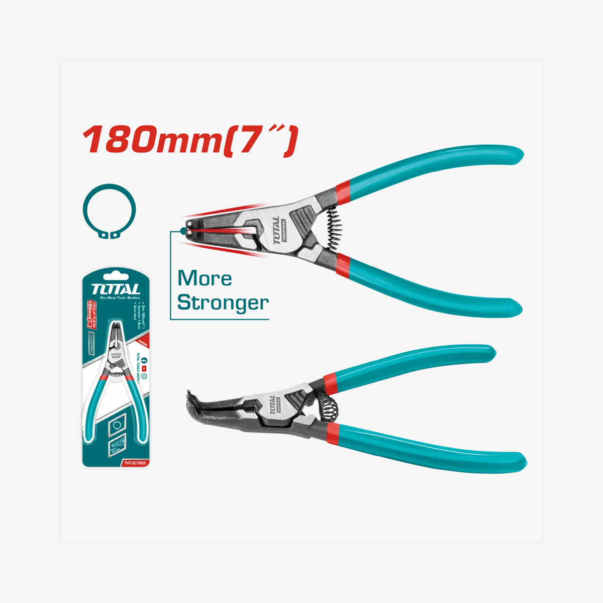 Turquoise pliers with packaging on a white background
