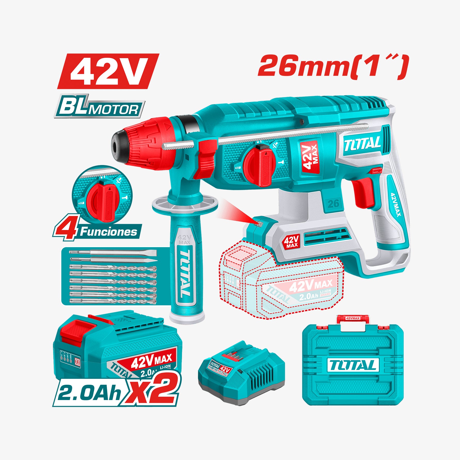 Cordless Rotary Hammer 42V
