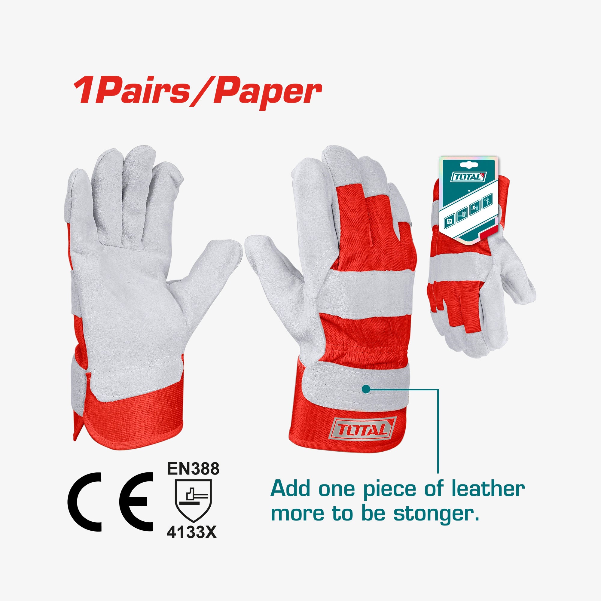 Cow Split Leather Work Gloves